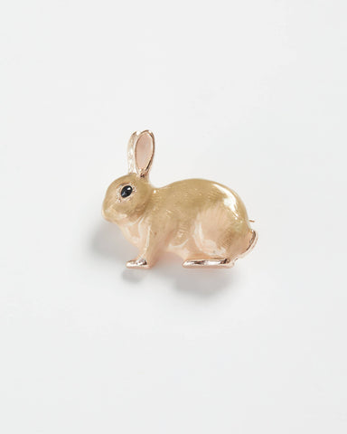 FABLE Enamel Rabbit Brooch