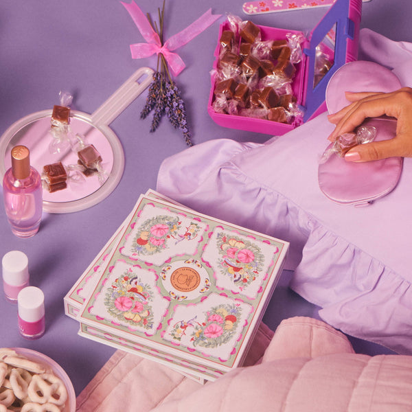 Honey Lavender Caramels, Pink Floral Gift Box 6oz