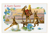 Joyful Easter Postcard Box - 36 Unique Vintage Postcards
