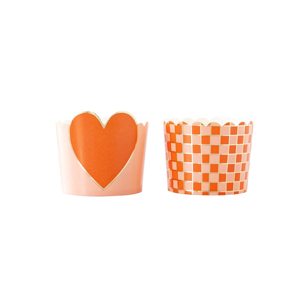PLCC1522 - Gold Foil Check Baking Cups (50 pcs)