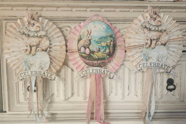 Easter Egg n Bunnies Wand Decoration