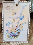 Easter Tag Easter Greetings Dove n Egg