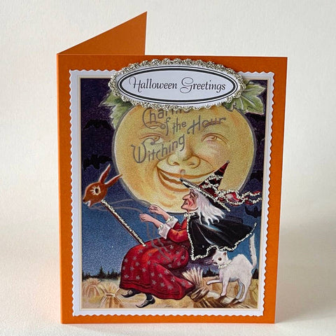 Cards Halloween: Witch Rides