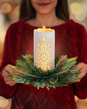 Holiday Candle with Lights (6 Pop-up Greeting Cards)