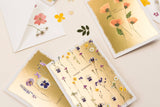 LINE OF FLOWERS Birthday Card