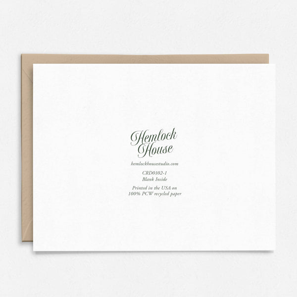 Thank You For Everything Card | Botanical | Floral | Vintage: Packaged in Plastic Sleeves