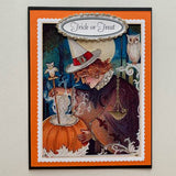 Cards Halloween: Witch Rides