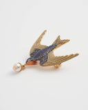 FABLE Swallow Pearl Brooch
