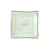 SPD1040 - Green Striped Paper Plate