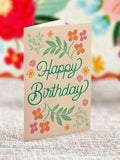 Mini Blooming Birthday Cake (10 Mini Pop-up Greeting Cards)