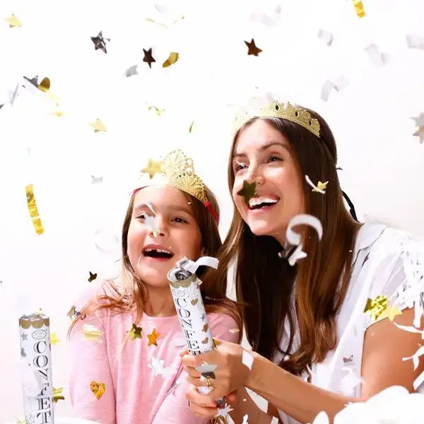 Confetti Fountain 9.5" - Top Hat Party - "2025"