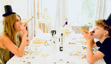 Confetti Fountain 9.5" - Top Hat Party - "2025"