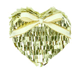Refillable Mini 4" Tabletop Piñata - Metallic Fringe Heart: Pink