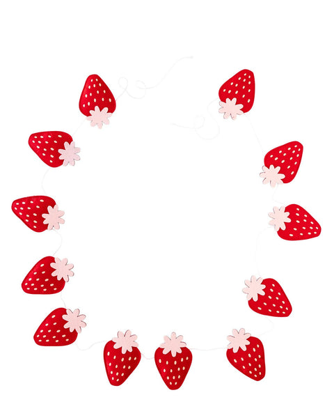 PLHB112 -  Puffy Felt Strawberry Banner