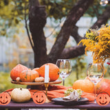 Plastic Miniature Pumpkin 3" x 2¾" Buckets, 6 per pack,