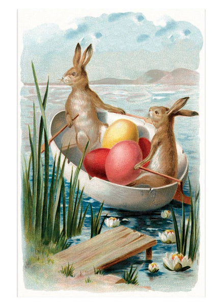 Joyful Easter Postcard Box - 36 Unique Vintage Postcards