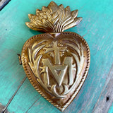 Jesus Through Mary Sacred Heart Box: Gold