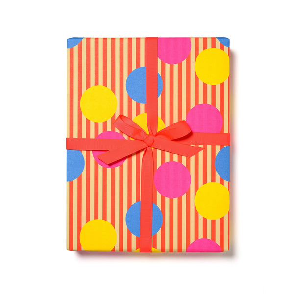 Polka Dots wrapping paper: Roll of 3 Sheets