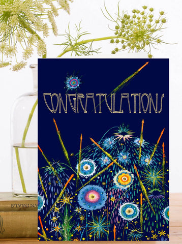 RS103P ~ Hand Glittered Congratulations Card