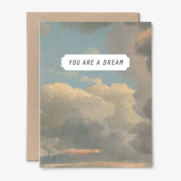 You Are A Dream Card | Clouds | Love | Admiration: Packaged in Plastic Sleeves