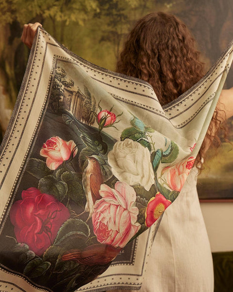FABLE Roses Large Square Scarf