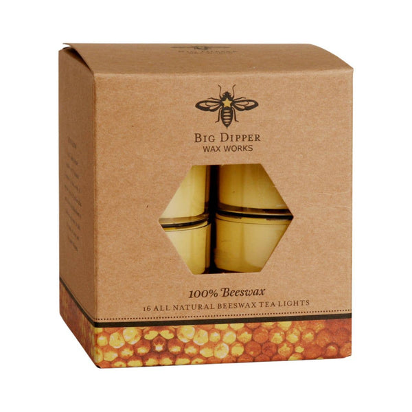 Pure Beeswax Tea Lights: Case of 6 Packs (8)