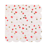 PLNP720 - Foil Tiny Hearts Cocktail Napkin