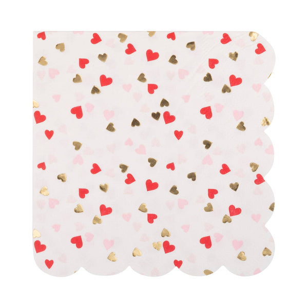 PLNP720 - Foil Tiny Hearts Cocktail Napkin