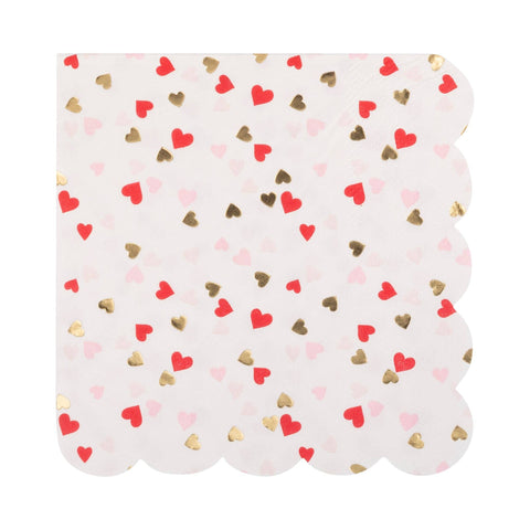 PLNP720 - Foil Tiny Hearts Cocktail Napkin