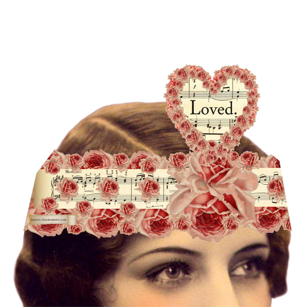 Greeting Card with Tiara, Loved, Heart