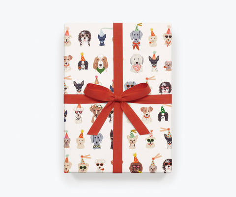 Roll of 3 Party Pups Wrapping Sheets