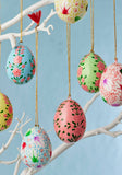 Kashmiri Flower Handpainted Easter Egg Hanging Decoration