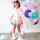 Pink Confetti Tutu - Dress Up Skirt - Kids Tutu: 6-8Y