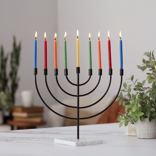 Hanukkah Beeswax Taper Candles: Natural
