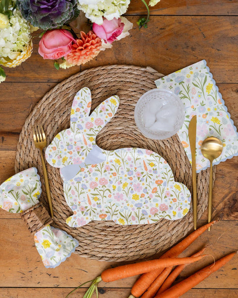 BLO1240 - Floral Bunny Plate