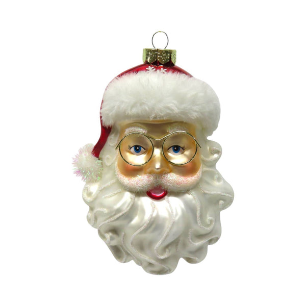 Santa Head w/Holly Orn