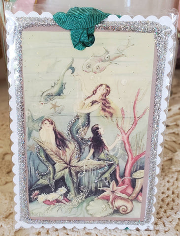 Mermaids n Starfish Gift Tag Keepsake: Larg