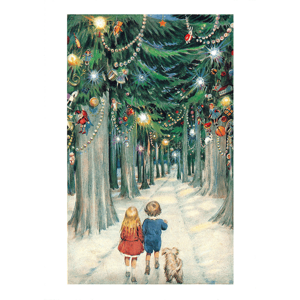 Children in a Christmas Forest - Boxed Christmas Cards