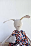 Ruthie the Rabbit – Heirloom Wool Doll in Liberty Floral