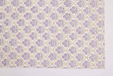 Block Printed Wrapping Paper Sheets - Trellis Lavender