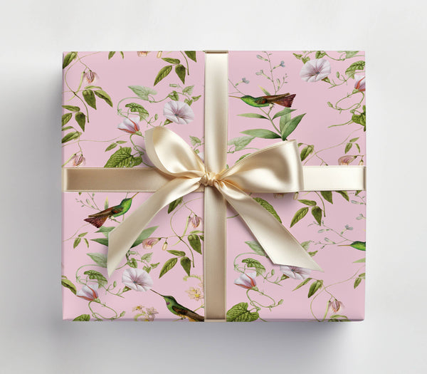 Pink Chinoiserie Bird Gift Wrap