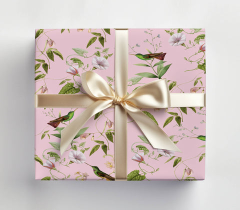 Pink Chinoiserie Bird Gift Wrap