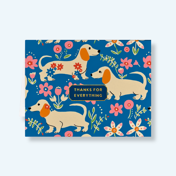 New Greeting Card- Thanks for Everything (Dachshu