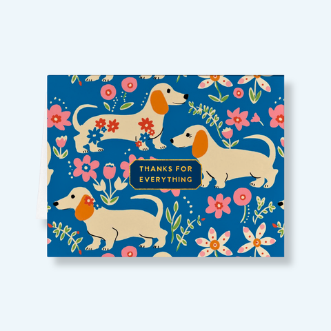 New Greeting Card- Thanks for Everything (Dachshu