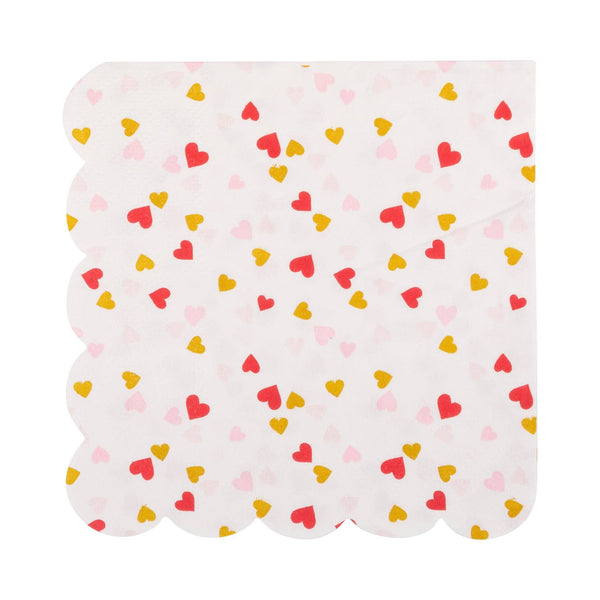 PLNP720 - Foil Tiny Hearts Cocktail Napkin