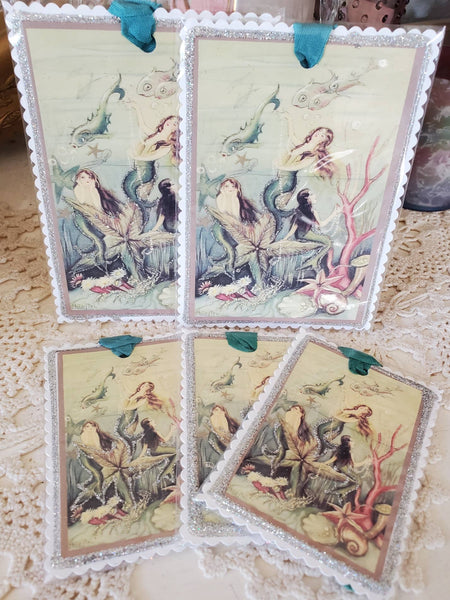 Mermaids n Starfish Gift Tag Keepsake: Small