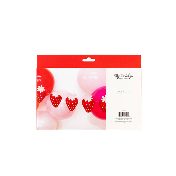 PLHB112 -  Puffy Felt Strawberry Banner
