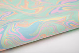 Hand Marbled Wrapping Paper Sheets - Pastel Punch