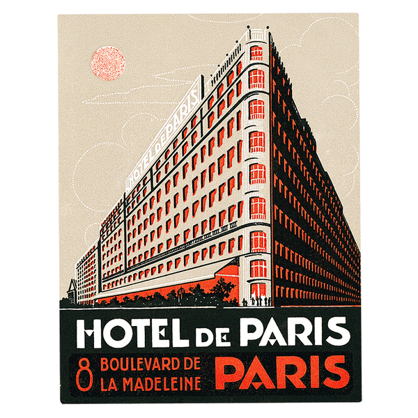 Bonjour Paris - Travel Label Sticker Box