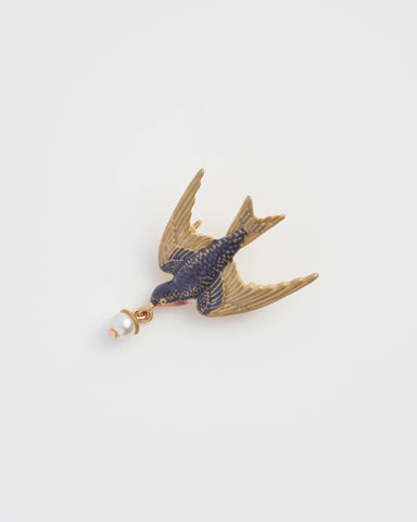 FABLE Swallow Pearl Brooch